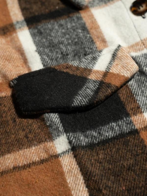 Women's Plaid Print Button Front Vest Coat, Casual Sleeveless Collared Outerwear for Spring & Fall, Ladies Clothes for Daily Wear