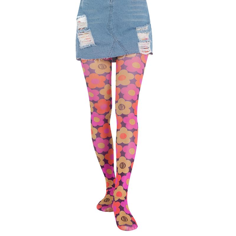 Women Y2K Printed Tights Sexy Sheer Mesh Leggings Pants Bodycon Bottoms 90S Vintage Stretchy Pants Harajuku Comfortable Tights Streetwear