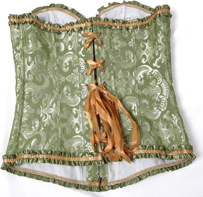819  Women's Lace Up Boned Overbust Corset Bustier Lingerie Bodyshaper Top